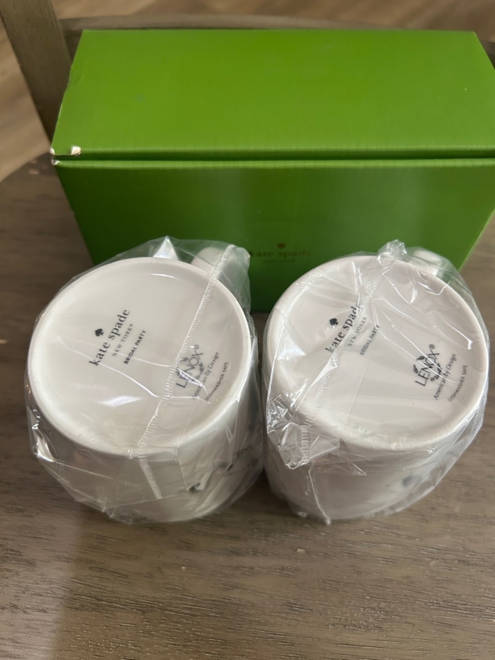 NIB Lenox Kate Spade Bridal Party Mr and Mrs Mug Set of 2 - Picture 2 of 5